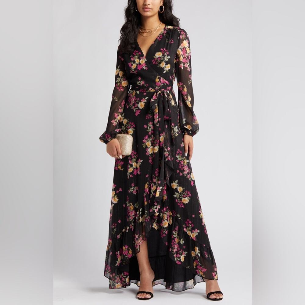 NWT WAYF Meryl Floral Wrap Dress Size XS
